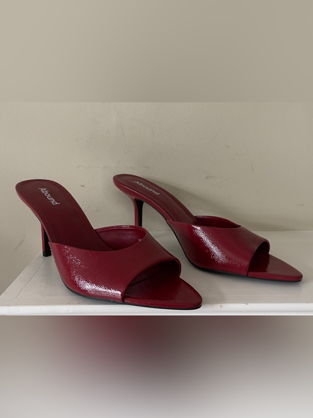 Abound Orchid Burgundy Pointed Toe Slide Sandal NWT Size 9 - Picture 7 of 11
